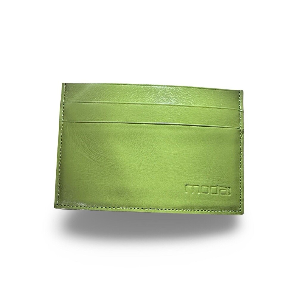 Moda 🧡Spana New Minimalist Leather Card/Cash Wallet lime green